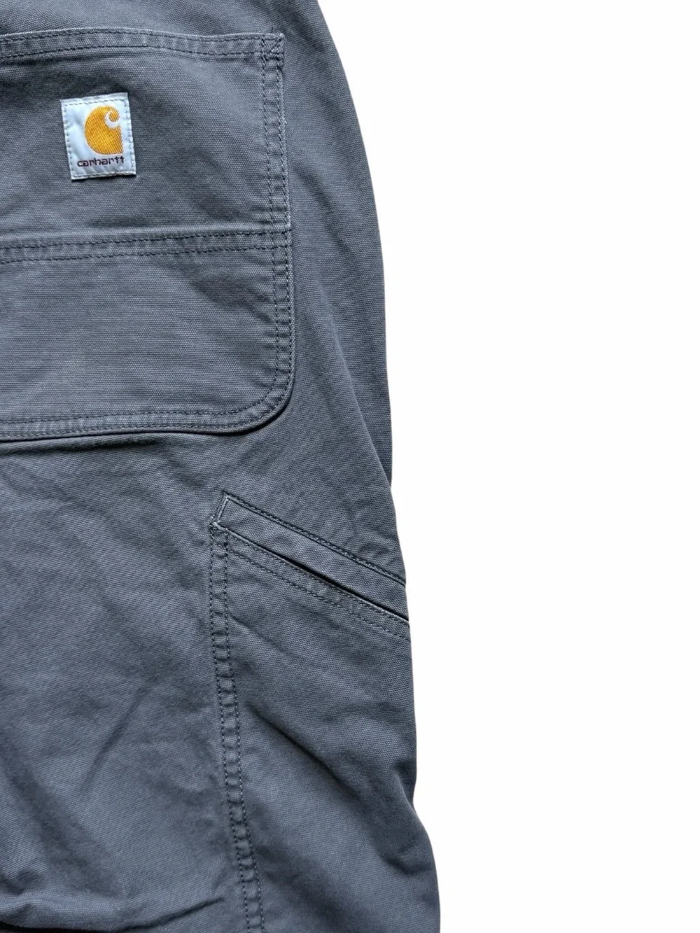 Carhartt Mens Relaxed Straight Leg Rigby Pants  32x30 Gray Workwear Utility